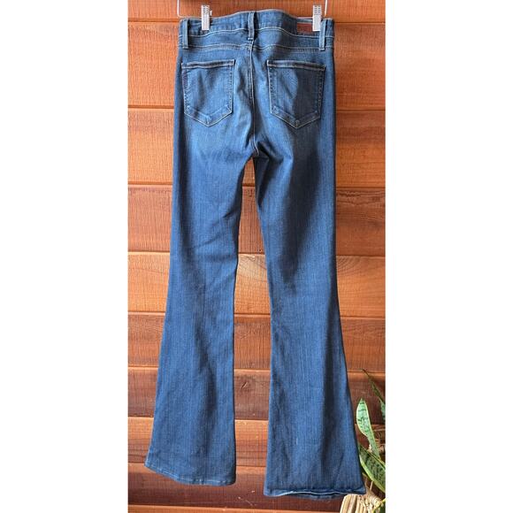 PAIGE High Rise Bell Canyon Women's Size 26 Flare Denim Jeans Blue Stretch Blend - Picture 4 of 11